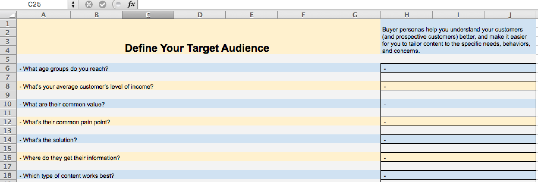 framework to find your target audience
