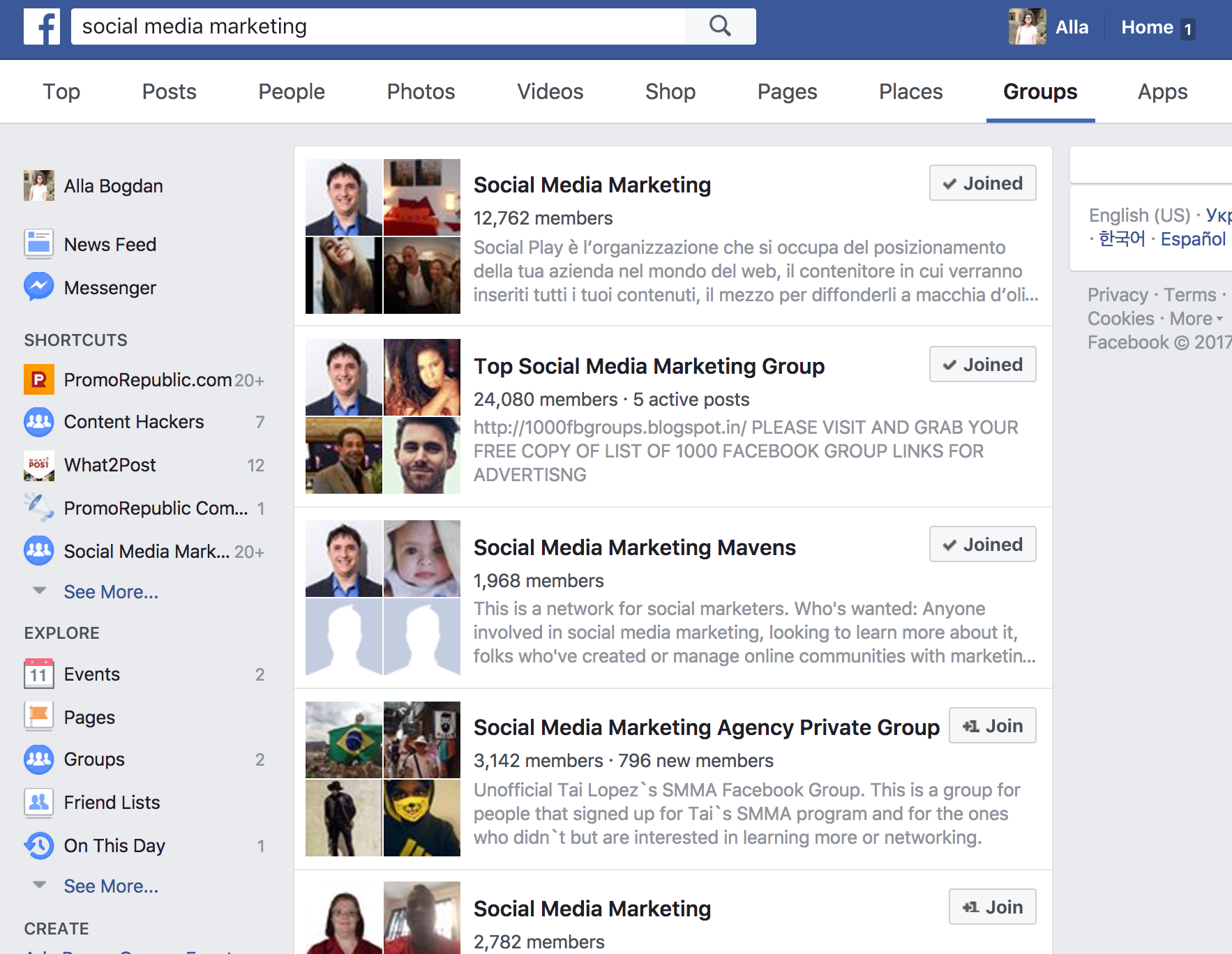 target audience in facebook groups
