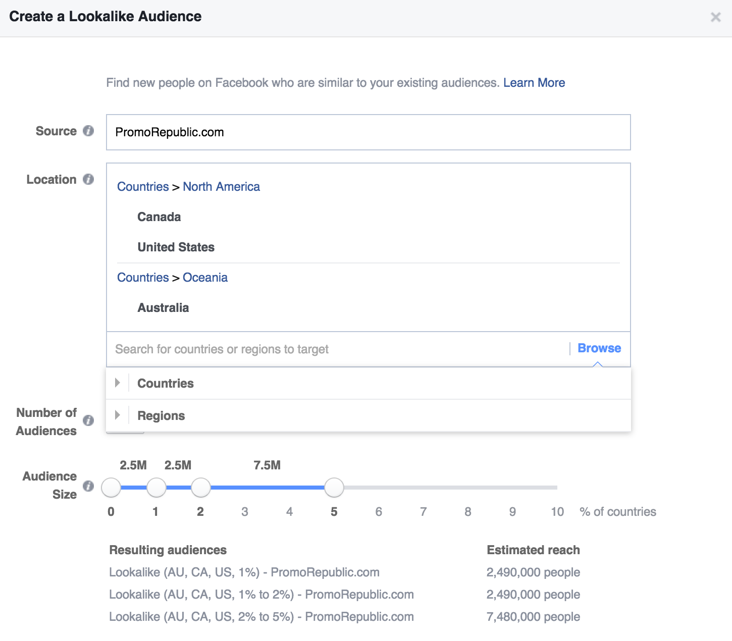 Facebook ads lookalike audience photo