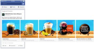 Facebook carousel advertisements