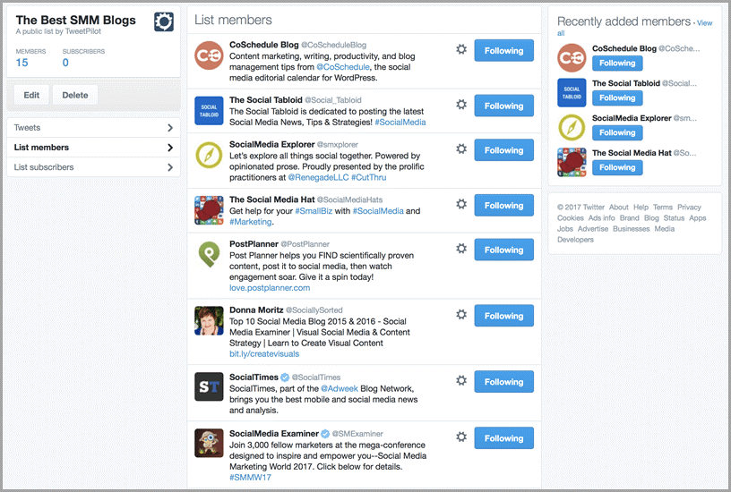 Twitter Qrt List Example A complete content curation guide. Basic recommendations and advices ...