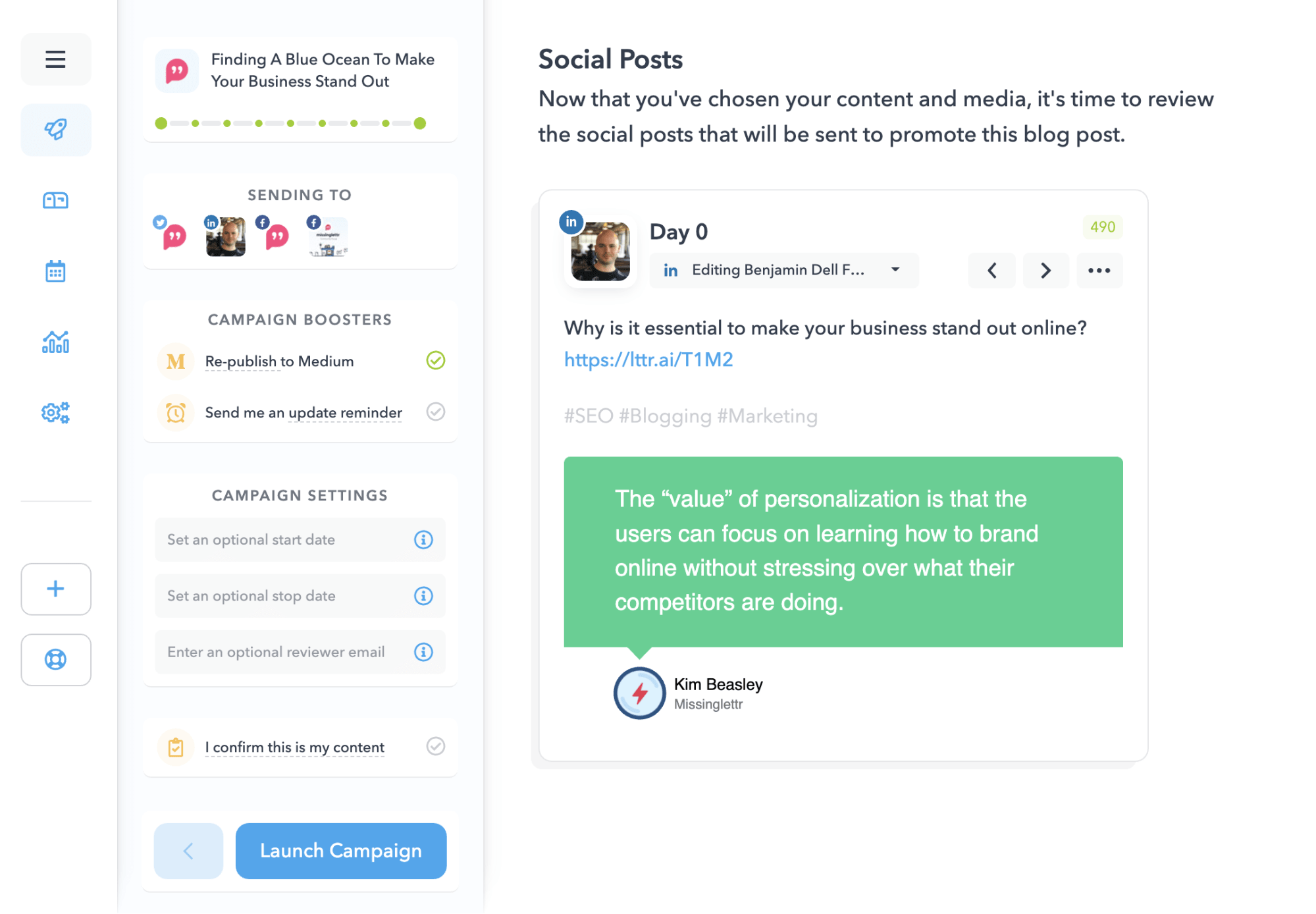 Missinlettr. One of The Best Social Media Management Applications