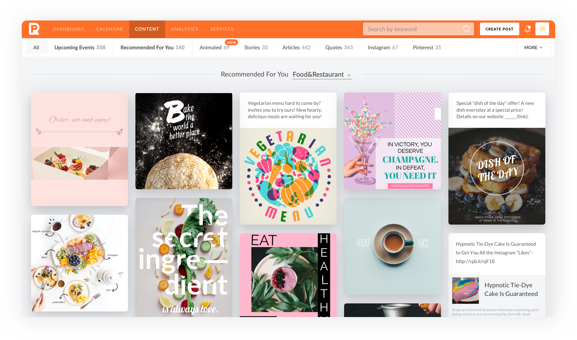PromoRepublic Library of Post Ideas